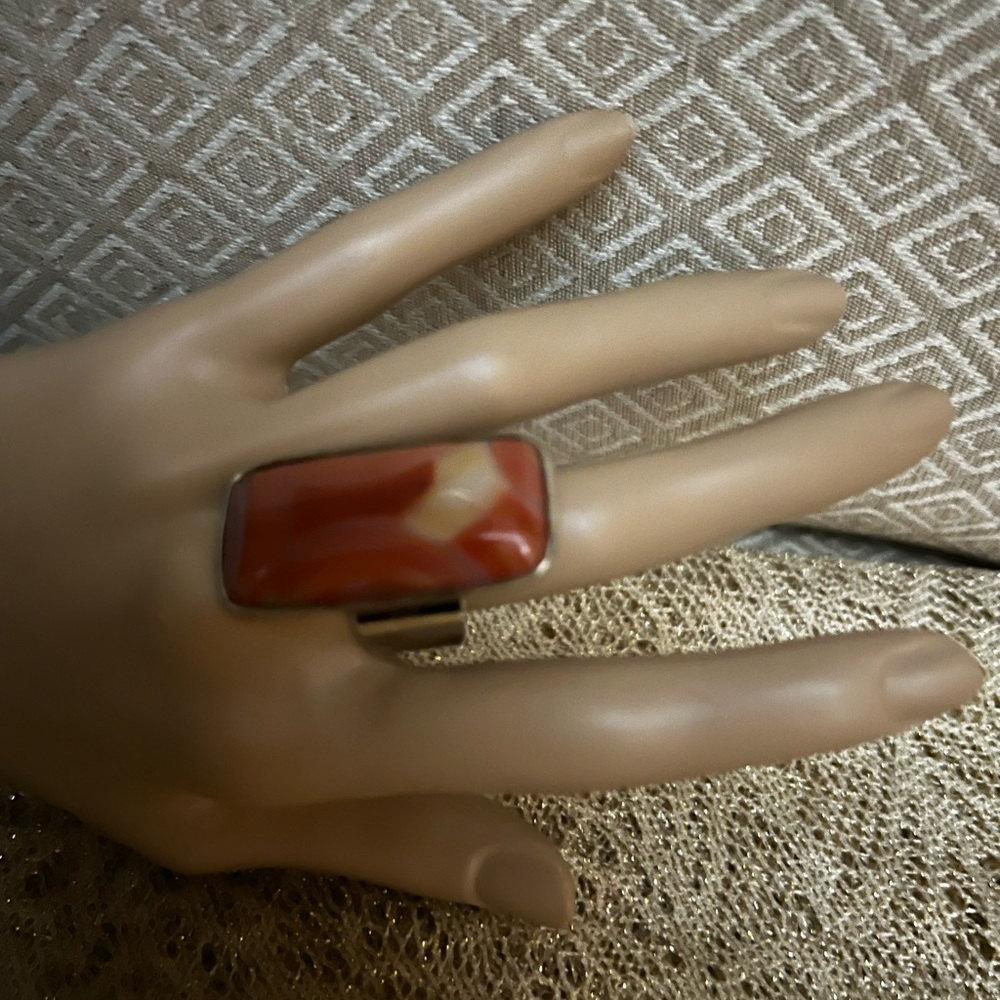 Rust Colored Statement Ring - image 1